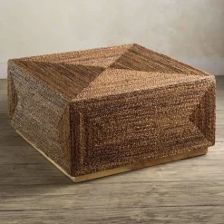Woven Seagrass Square Coffee Table