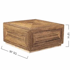 Woven Seagrass Square Coffee Table
