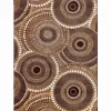 5' x 8' Indoor/Outdoor Brown Circles Rug