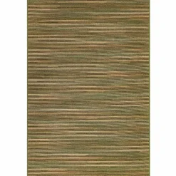 5' x 8' Indoor/Outdoor Green Stripes Rug