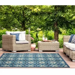 5' x 8' Madrid Indoor/Outdoor Rug (blue)