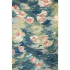 5' x 8' Watercolor Pond Indoor/Outdoor Rug (marina)