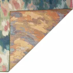 5' x 8' Watercolor Pond Indoor/Outdoor Rug (marina)