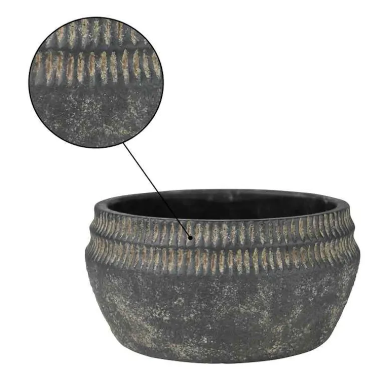 Yara Low Cement Planter, Large
