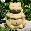 Zen Meditating Cat Sculpture - Antique
