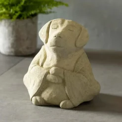 Zen Meditating Dog Sculpture (Medium) - Classic